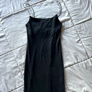 Zara Black Mini Dress with Spaghetti Straps
